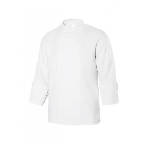 405210.CHAQUETA COCINA MICROFIBRA ML BLANCO S