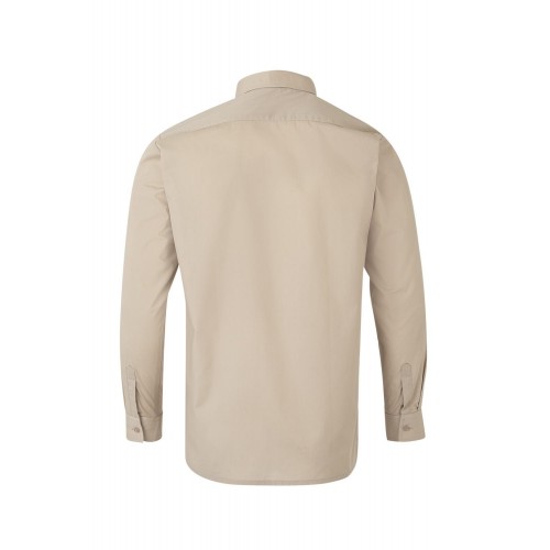 529.CAMISA ML BEIGE 2XL