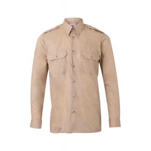 530.CAMISA ML BEIGE M