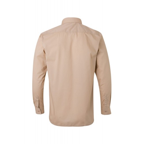 530.CAMISA ML BEIGE 2XL