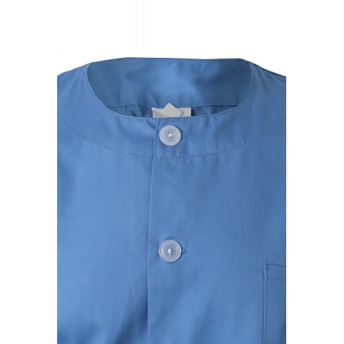 599.CAMISOLA PIJAMA BOTONES CELESTE 2XL
