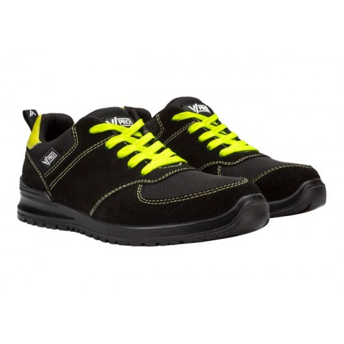 707004Y.ZAPATO S1P ESD SRC METAL FREE NEGRO/AMARILLO FLÚOR 48