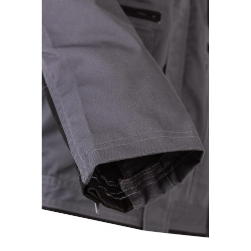 COBRE.CAZADORA BICOLOR GRIS/NEGRO 2XL