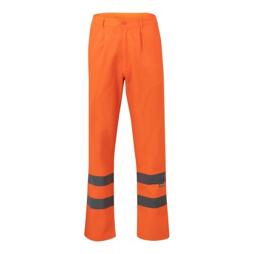 F160.PANTALÓN FORRADO AV NARANJA FLÚOR XL