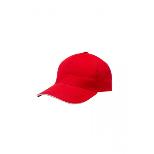 MCT200V.GORRA 5 PANELES RED/WHITE U