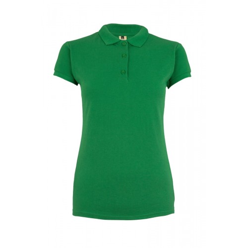 MK214CV.POLO MANGA CORTA MUJER 210 REAL GREEN 2XL