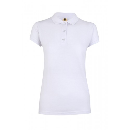 MK214WV.POLO MANGA CORTA MUJER 210 WHITE L