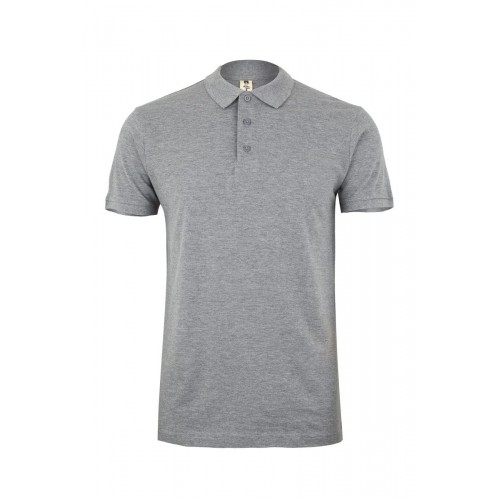 MK215CV.POLO MANGA CORTA 210 HEATHER GREY XL