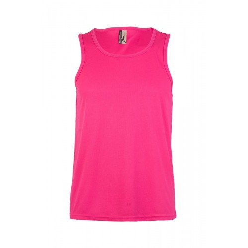 MK525V.CAMISETA TÉCNICA TIRANTES FLÚOR PINK M