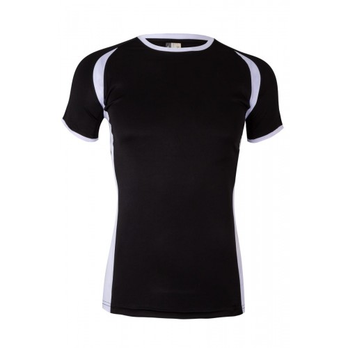 MK530V.CAMISETA TÉCNICA MC BICOLOR BLACK/WHITE S