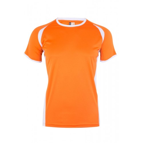 MK530V.CAMISETA TÉCNICA MC BICOLOR ORANGE/WHITE S