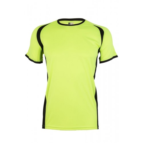 MK530V.CAMISETA TÉCNICA MC BICOLOR FLÚOR YELLOW/BLACK M