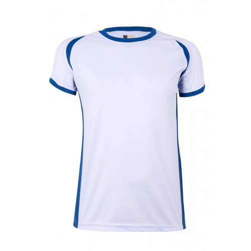 MK531V.CAMISETA TÉCNICA BIC KIDS WHITE/ROYAL BLUE 12/14