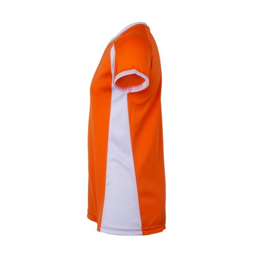 MK531V.CAMISETA TÉCNICA BIC KIDS ORANGE/WHITE 12/14