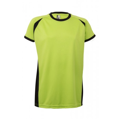 MK531V.CAMISETA TÉCNICA BIC KIDS LIME/BLACK 12/14