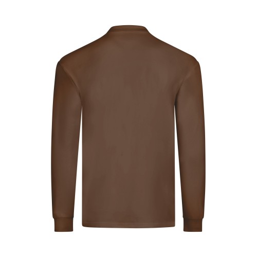 PL200UC.POLO UNISEX MANGA LARGA MOCHA S