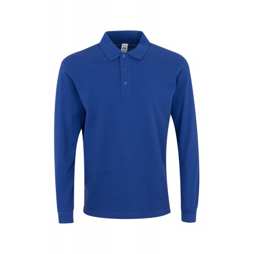 PL200UC.POLO UNISEX MANGA LARGA ROYAL BLUE 5XL