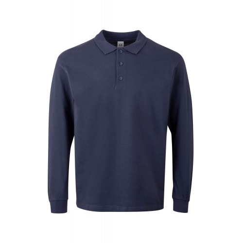 PL200UC.POLO UNISEX MANGA LARGA DENIM BLUE 2XL