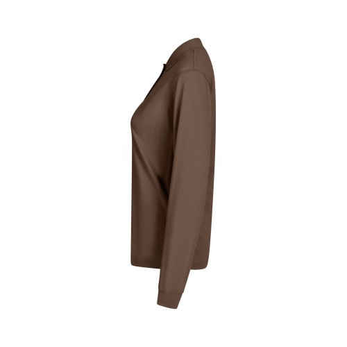 PL200WC.POLO MANGA LARGA MUJER MOCHA XS