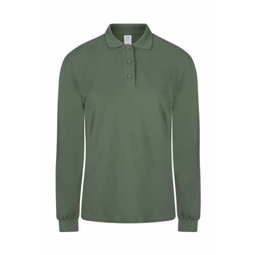 PL200WC.POLO MANGA LARGA MUJER TEA GREEN L