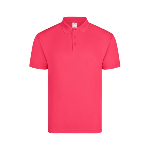 PS160U.POLO MANGA CORTA UNISEX FLUOR CORAL S