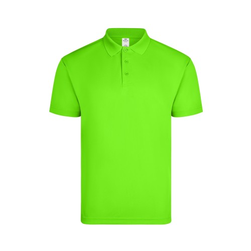 PS160U.POLO MANGA CORTA UNISEX LIME FLÚOR S