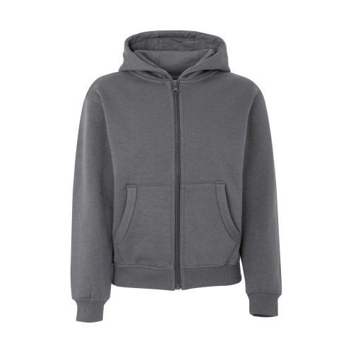 SF270K.SUDADERA CREM/CAPUCHA KIDS DARK GREY 1/2