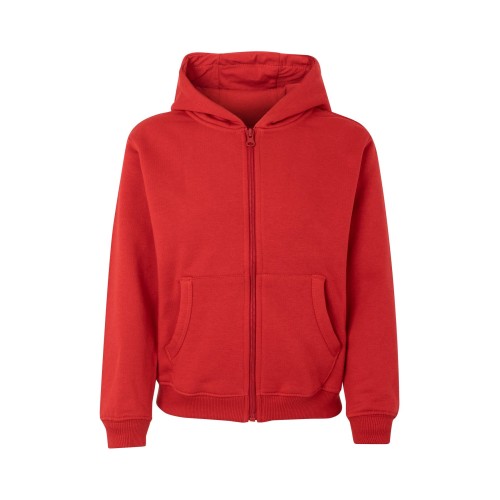 SF270K.SUDADERA CREM/CAPUCHA KIDS RED 1/2