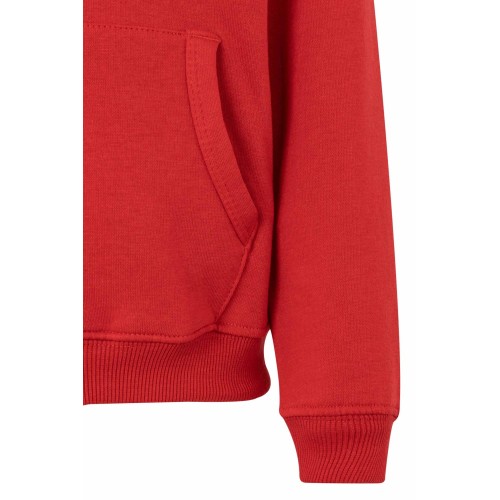 SF270K.SUDADERA CREM/CAPUCHA KIDS RED 1/2