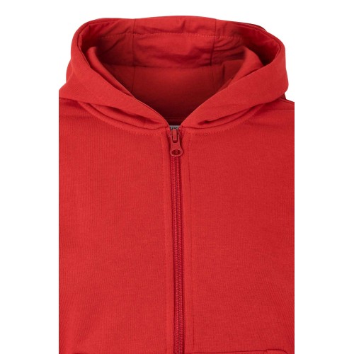 SF270K.SUDADERA CREM/CAPUCHA KIDS RED 1/2