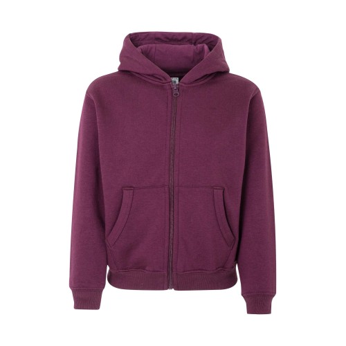 SF270K.SUDADERA CREM/CAPUCHA KIDS WINE 1/2