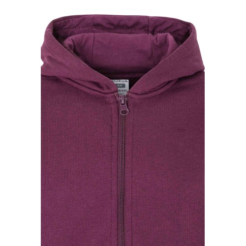 SF270K.SUDADERA CREM/CAPUCHA KIDS WINE 1/2