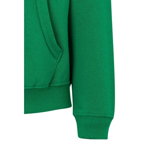 SF270K.SUDADERA CREM/CAPUCHA KIDS KELLY GREEN 1/2