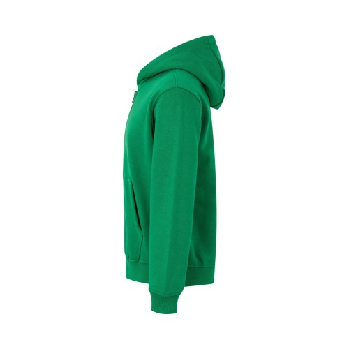 SF270K.SUDADERA CREM/CAPUCHA KIDS KELLY GREEN 1/2