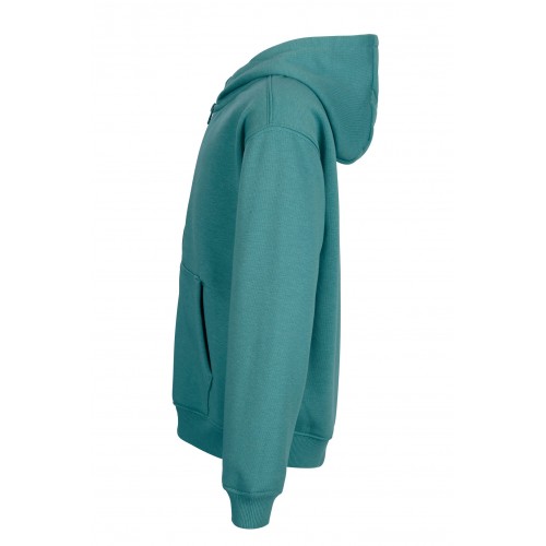 SF270K.SUDADERA CREM/CAPUCHA KIDS TEAL 1/2