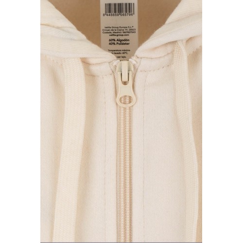 SF270U.SUDADERA CREMALLERA CAPUCHA IVORY 2XL