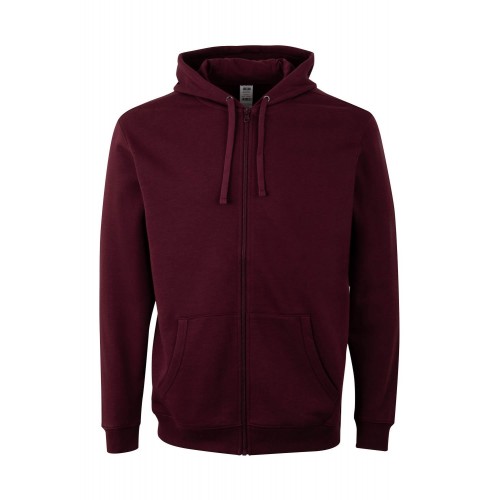 SF270U.SUDADERA CREMALLERA CAPUCHA WINE L