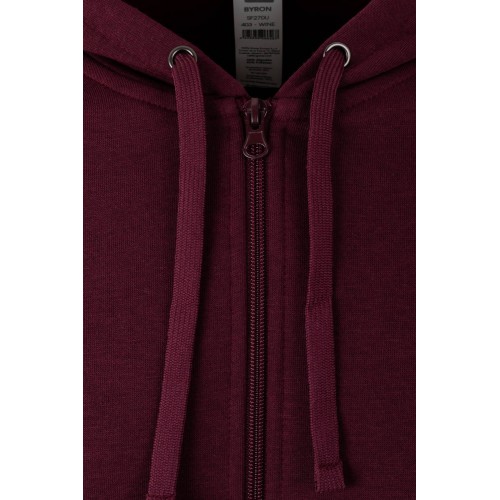 SF270U.SUDADERA CREMALLERA CAPUCHA WINE 2XL