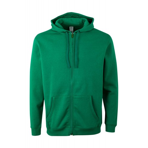 SF270U.SUDADERA CREMALLERA CAPUCHA KELLY GREEN 2XL