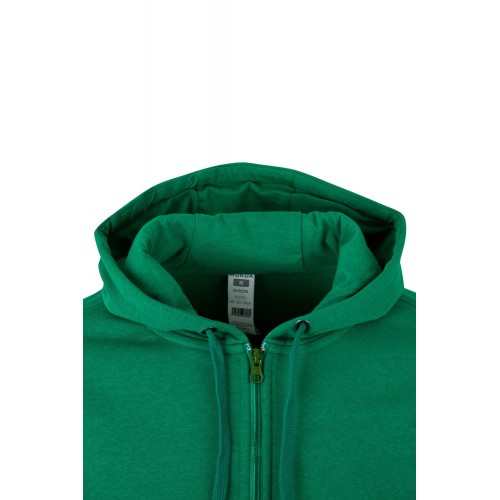 SF270U.SUDADERA CREMALLERA CAPUCHA KELLY GREEN 2XL