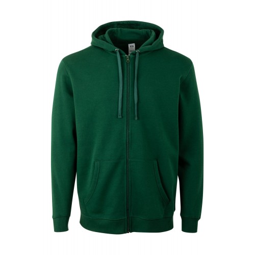 SF270U.SUDADERA CREMALLERA CAPUCHA BOTTLE GREEN L