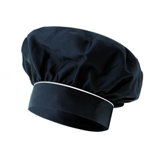 VAINILLAV.GORRO COCINA FRANCÉS NEGRO/BLANCO U