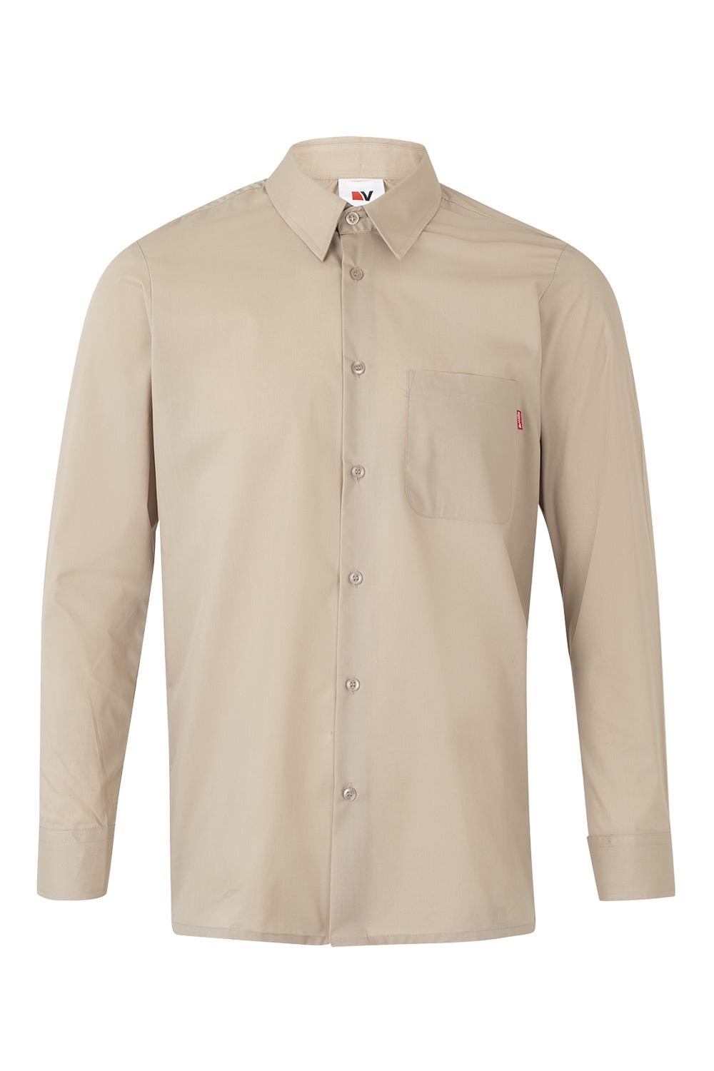 529.CAMISA ML BEIGE 2XL