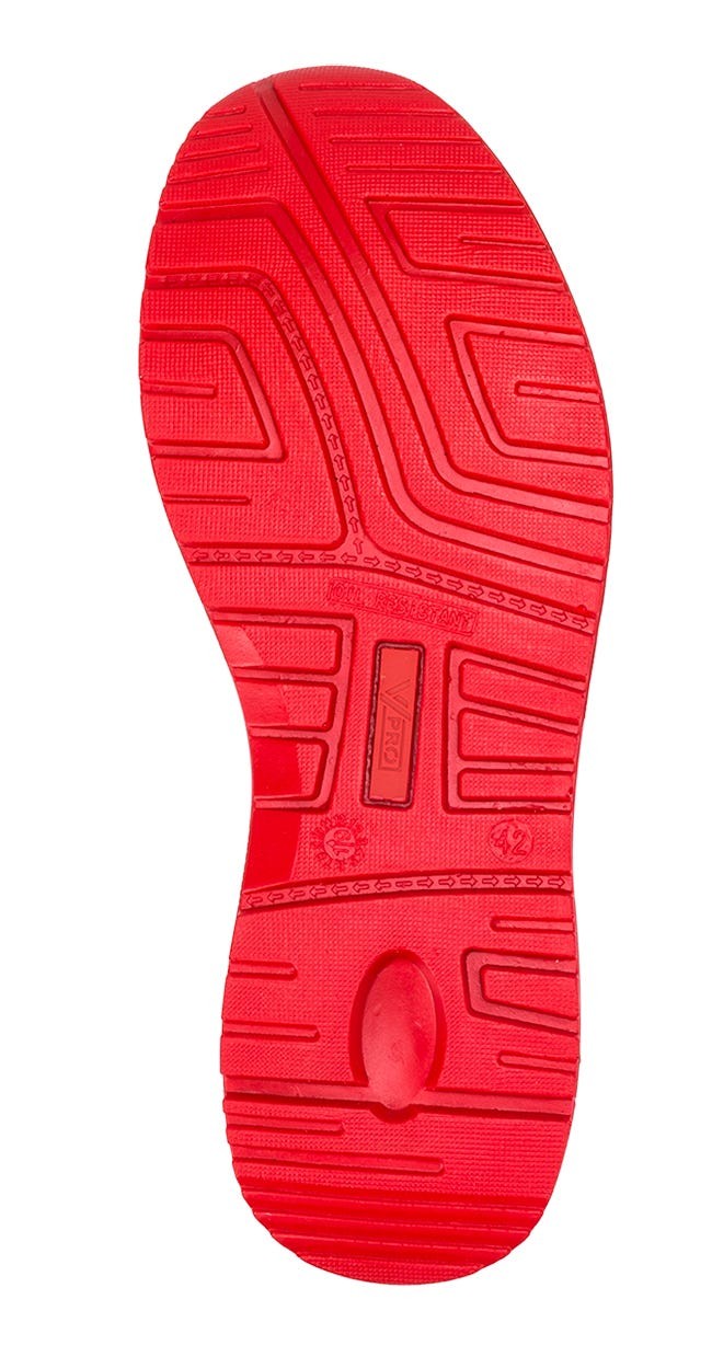 707001.ZAPATO S1P SRC LIBRE DE METAL NEGRO/ROJO 35