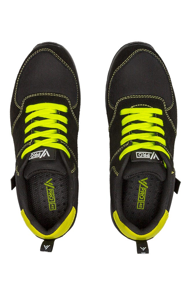 707004Y.ZAPATO S1P ESD SRC METAL FREE NEGRO/AMARILLO FLÚOR 35