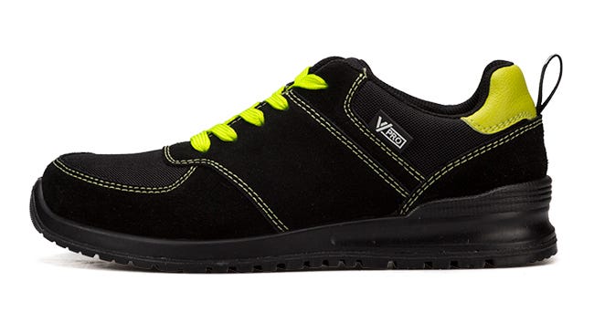 707004Y.ZAPATO S1P ESD SRC METAL FREE NEGRO/AMARILLO FLÚOR 35