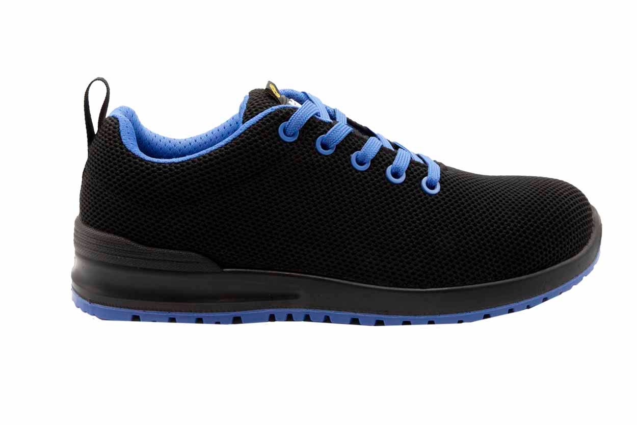 707007B.ZAPATO S1P ESD SRC METAL FREE NEGRO/CELESTE 35