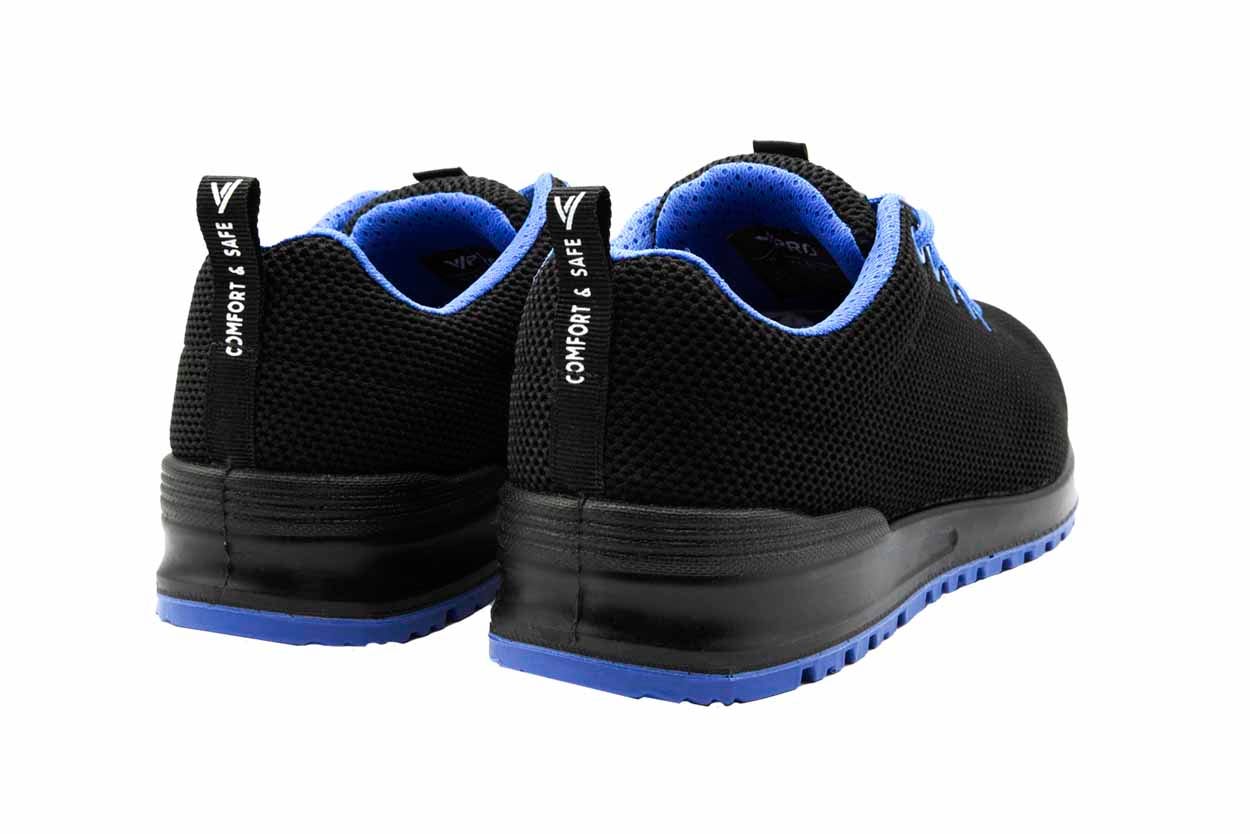 707007B.ZAPATO S1P ESD SRC METAL FREE NEGRO/CELESTE 35