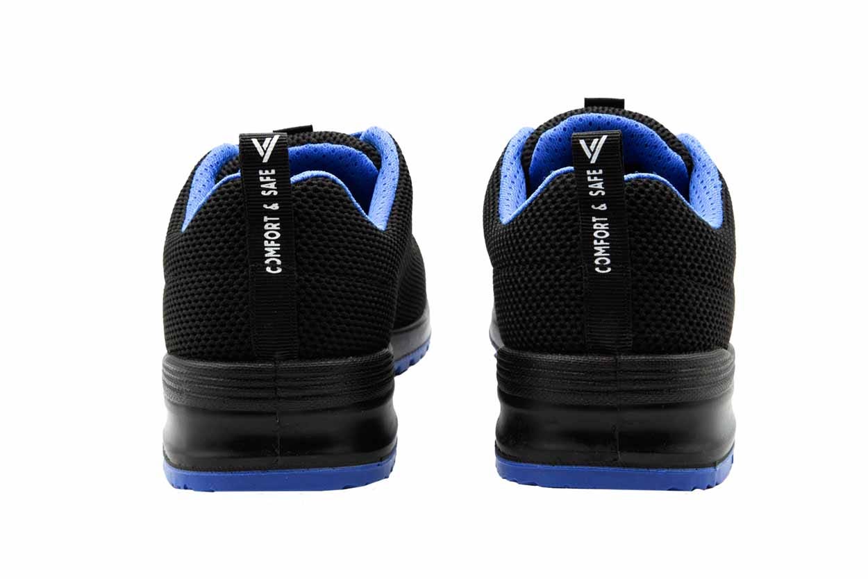 707007B.ZAPATO S1P ESD SRC METAL FREE NEGRO/CELESTE 35