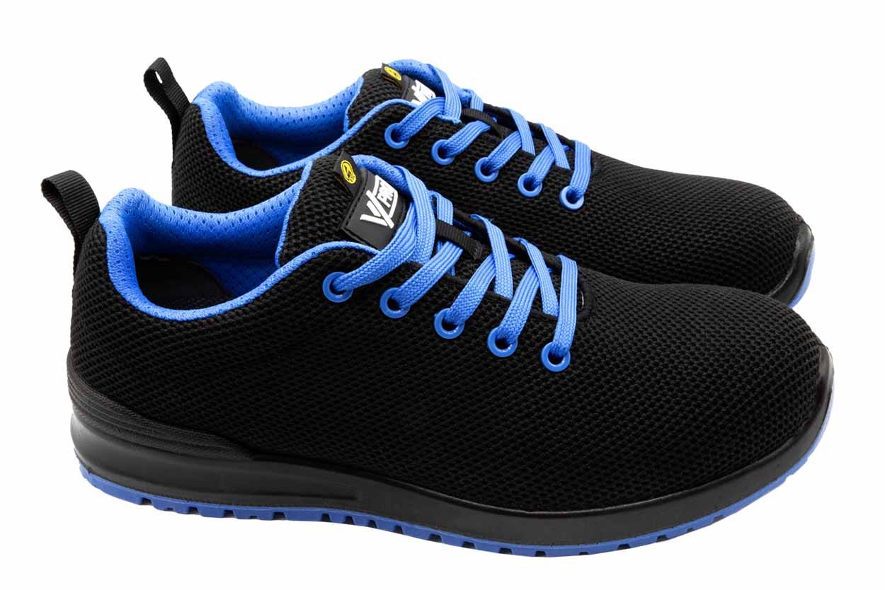 707007B.ZAPATO S1P ESD SRC METAL FREE NEGRO/CELESTE 35